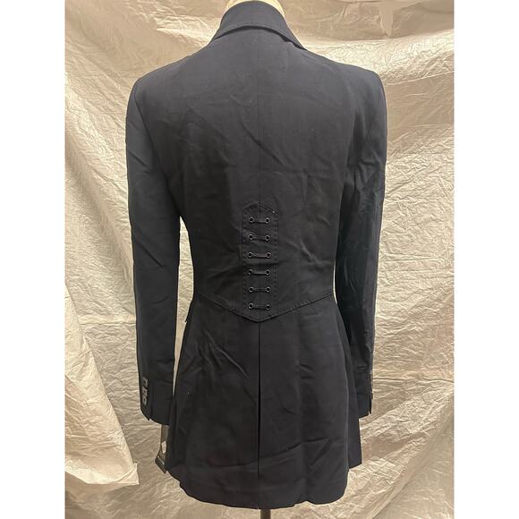 Carmen Marc Valvo Women's Black Beaded Blazer and Skirt Set, Size 6 - Picture 2 of 10